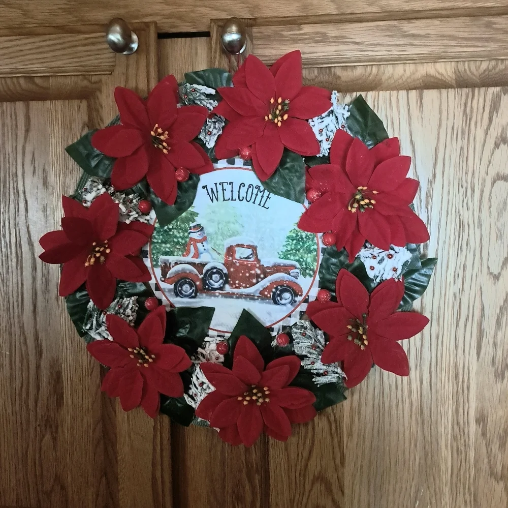 Pretty Homemade Christmas Wreath 15x15